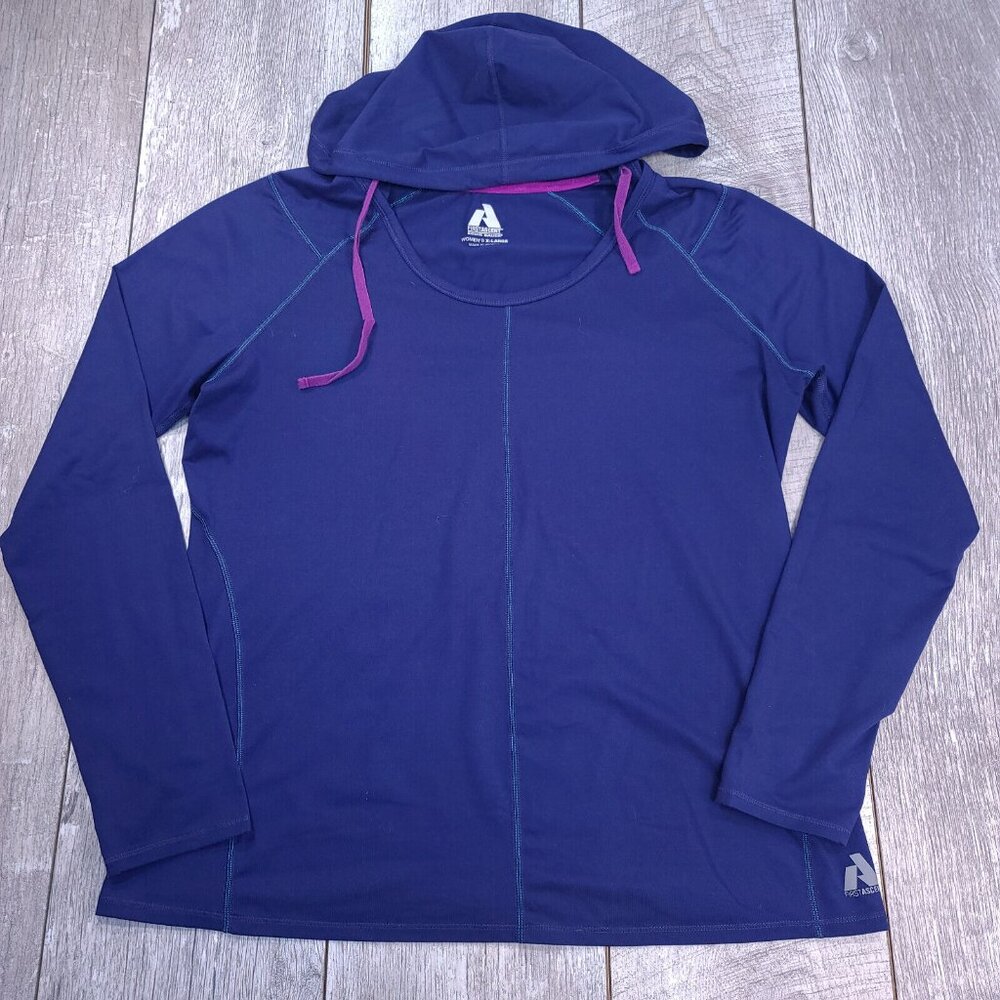 Eddie Bauer Hoodie Womens XL First Ascent Pullover Hooded Sweater Purple